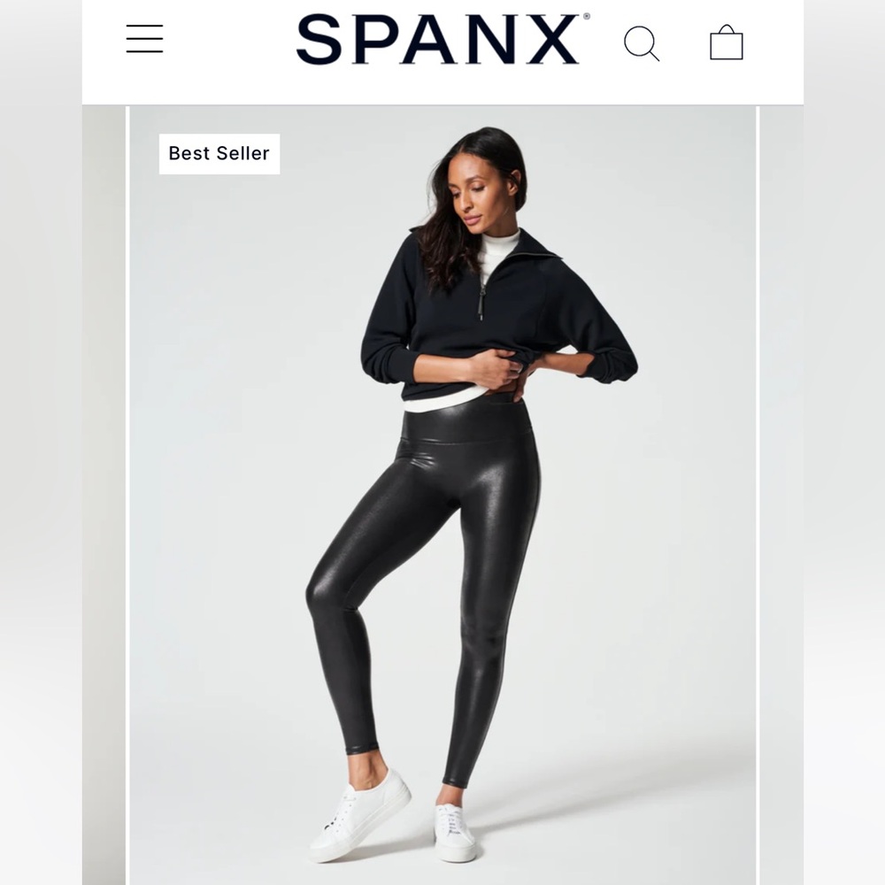 NWOT spanx faux leather legging S